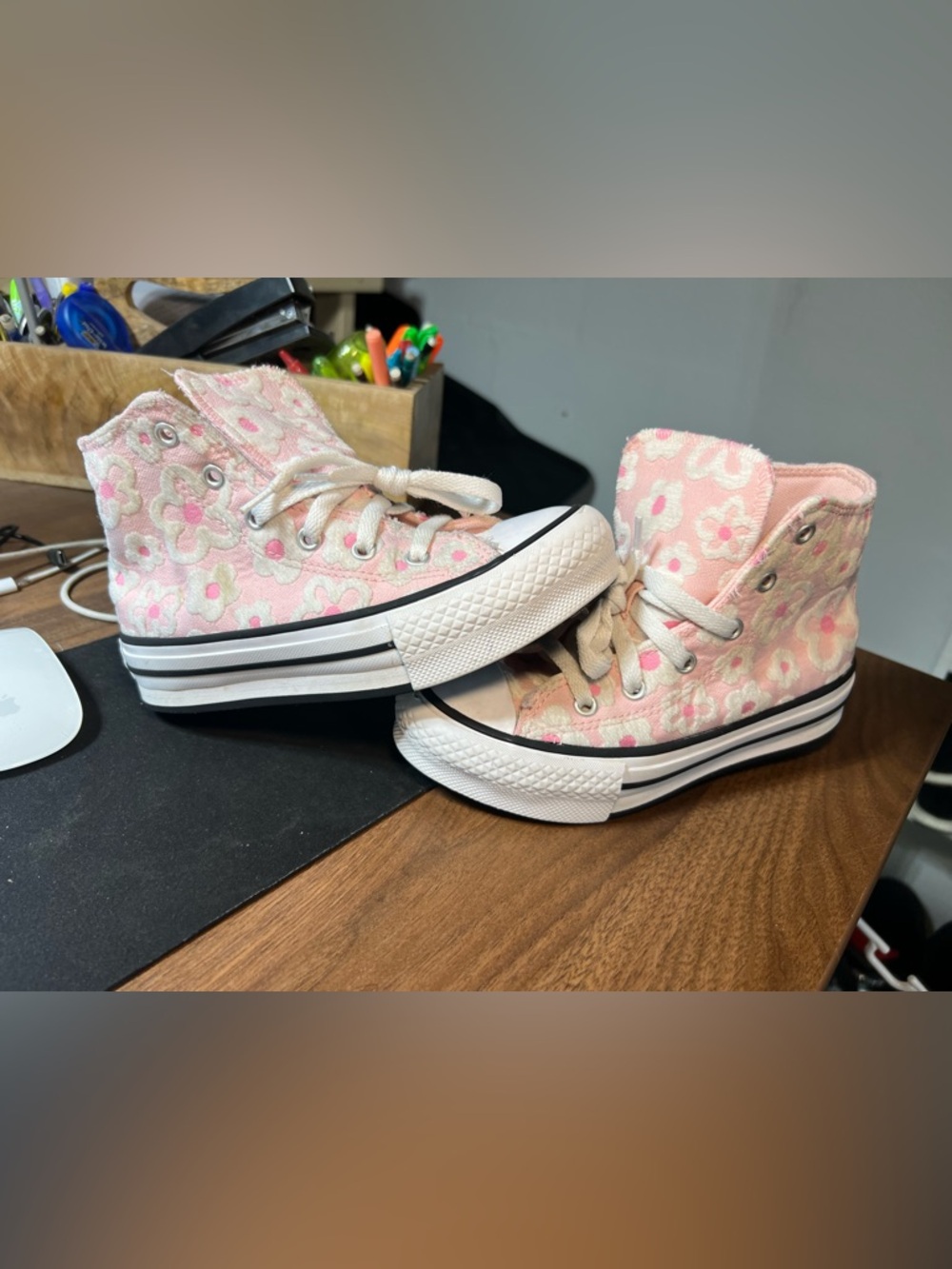 Converse KIDS CTAS Foral Chenille High Top Sneakers, Size 1